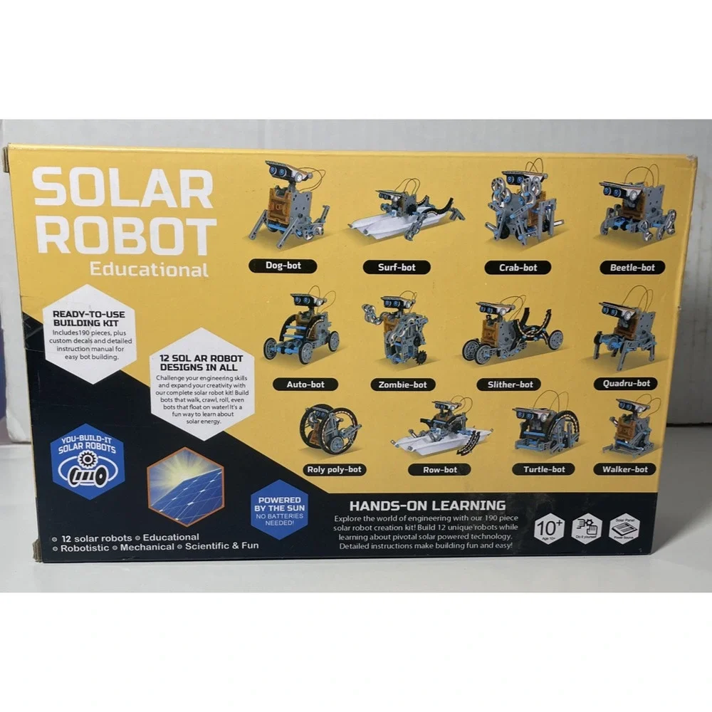 12-in-1 STEM Solar Robot Kit Toys Gifts for Kids 10+ New